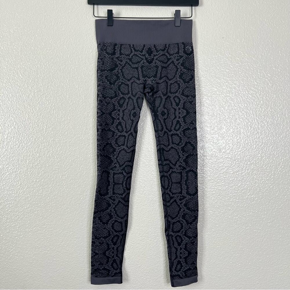 Varley Gray Snake Print Seamless Leggings